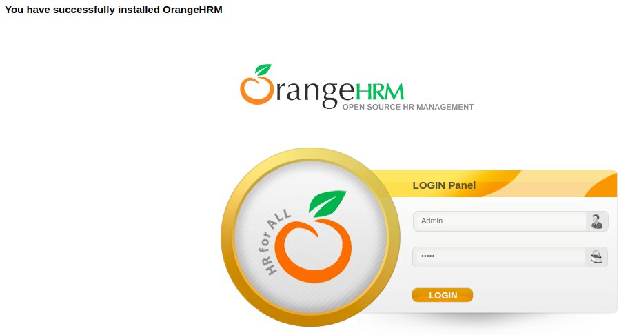 Please refer the INSTALL.HTM in OrangeHRM source for pictures